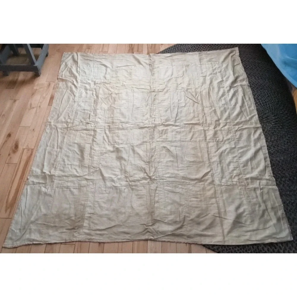 Antique Very Old‎ Estate Find Handmade Silk Satin Lap Bed Quilt 64x69